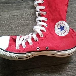 red tall converse